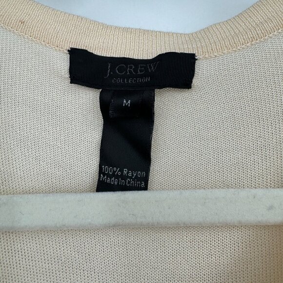 J. CREW Cream Tiered Ruffle Open Front Top Woman’s size medium - Picture 5 of 8